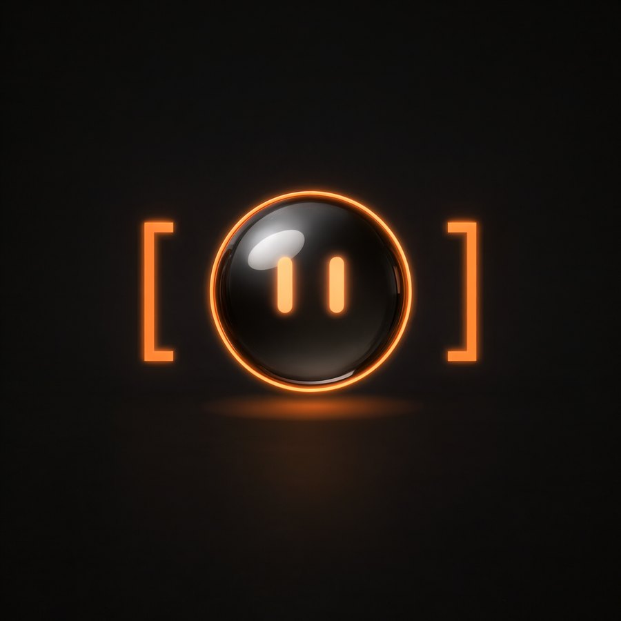 TheIO 3D render, front view, cursor eyes and bracket hands