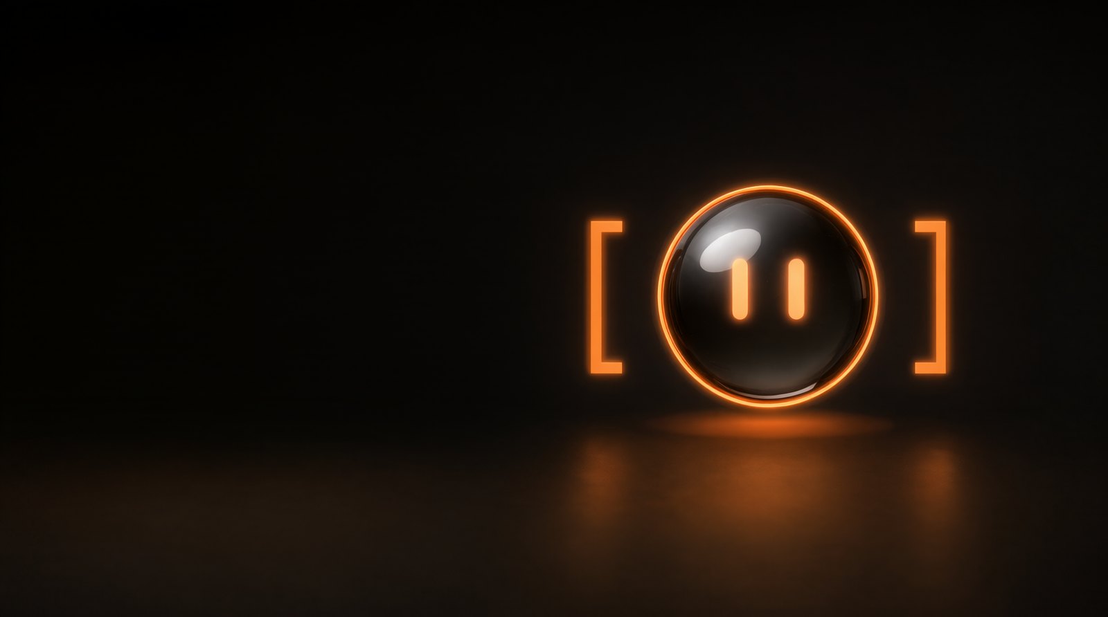 Wide 3D poster of TheIO on the right third with dark space on the left